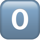 Keycap Digit Zero - Apple