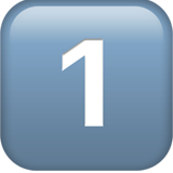 Keycap Digit One - Apple