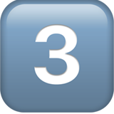 Keycap Digit Three - Apple