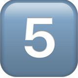 Keycap Digit Five - Apple