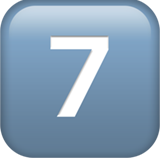 Keycap Digit Seven - Apple