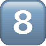 Keycap Digit Eight - Apple