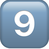 Keycap Digit Nine - Apple