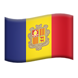 Flag: Andorra - Apple