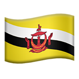 Flag: Brunei Darussalam - Apple