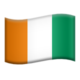 Flag: Côte d'Ivoire (Ivory Coast) - Apple