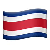 Flag: Costa Rica - Apple