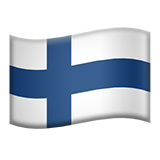 Flag: Finland - Apple
