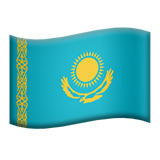 Flag: Kazakhstan - Apple