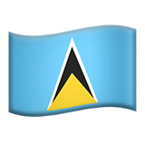 Flag: Saint Lucia - Apple