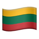 Flag: Lithuania - Apple