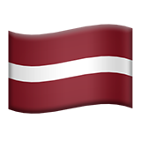 Flag: Latvia - Apple