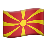 Flag: North Macedonia - Apple