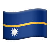 Flag: Nauru - Apple