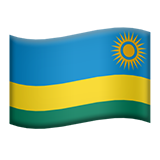 Flag: Rwanda - Apple