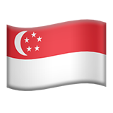 Flag: Singapore - Apple