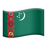 Flag: Turkmenistan - Apple