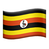 Flag: Uganda - Apple