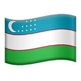 Flag of Uzbekistan - Apple