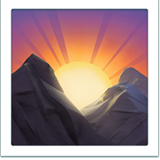 Sunrise Over Mountains - Apple