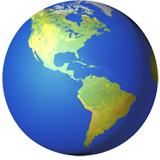 Globe Showing Americas - Apple