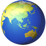 Globe Showing Asia-Australia - Apple