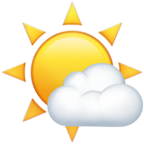 Sun Behind Small Cloud - Apple