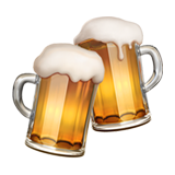 Clinking Beer Mugs - Apple