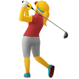 Woman Golfing - Apple