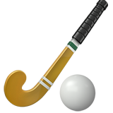 Field Hockey Stick and Ball - Apple