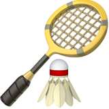 Badminton Racquet and Shuttlecock - Apple