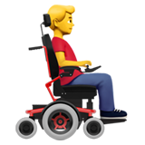Man in Motorized Wheelchair Moving - Apple