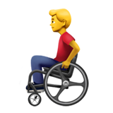 Man in Manual Wheelchair - Apple
