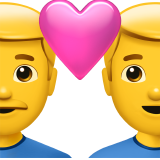 Couple with Heart: Man, Man - Apple