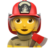 Woman Firefighter - Apple