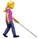 Woman with White Cane Arrow - Apple