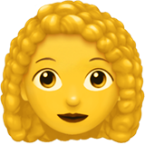 Woman: Curly Hair - Apple