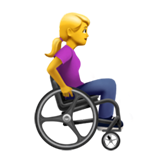 Woman in Manual Wheelchair Arrow Right - Apple