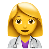 Woman Health Worker - Apple