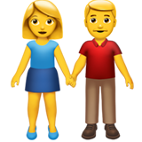 Woman and Man Holding Hands - Apple