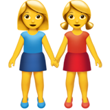 Women Holding Hands - Apple
