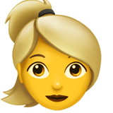 Woman: Blond Hair - Apple