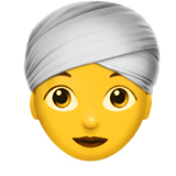 Woman Wearing Turban - Apple