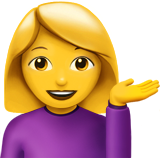 Woman Tipping Hand - Apple