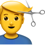 Man Getting Haircut - Apple