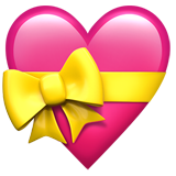 Heart with Ribbon - Apple