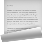 Page Facing Up - Apple