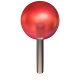 Round Pushpin - Apple