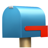 Closed Mailbox with Raised Flag - Apple
