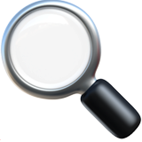 Magnifying Glass Tilted Left - Apple